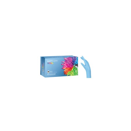 Γάντια Νιτριλίου - Γαλάζιο - Soft care vivid
