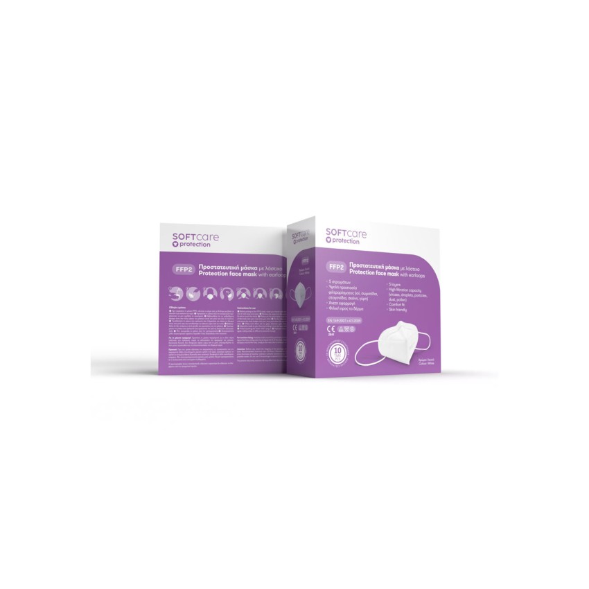 FFP2 Μάσκα προστασίας Soft Care - λευκή