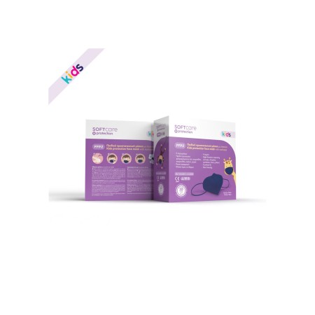 FFP2 Μάσκα προστασίας Soft Care - παιδική - μπλε